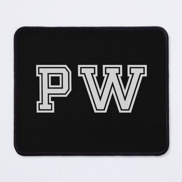 Item preview, P.W. Varsity Initials | Varsity Letters | Black And White | Personalised Gifts designed and sold by Avo And Sriracha.