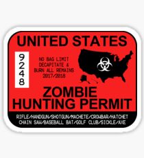 Zombie Hunting Permit 2017/2018 Sticker