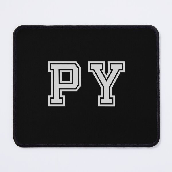 Item preview, P.Y. Varsity Initials | Varsity Letters | Black And White | Personalised Gifts designed and sold by Avo And Sriracha.