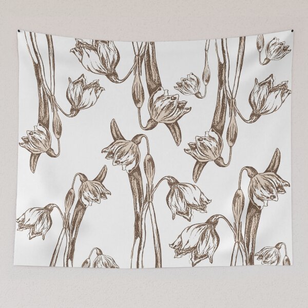 Item preview, Latte Snowdrop Pattern designed and sold by London-Fields.
