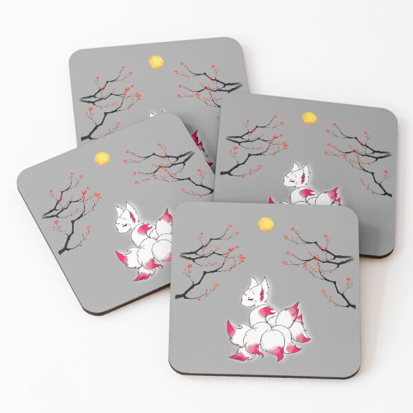 Aperçu de l'œuvre renards à neuf queues au clair de lune créée et vendue par daddy-Lee.