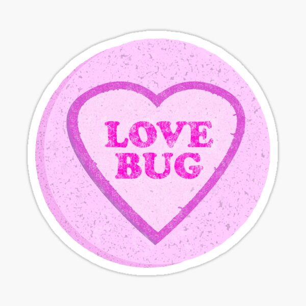 Love Bug Sweetie Love Heart Sticker