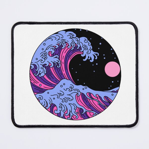 Item preview, Circular Japanese Wave Omni Sexual. Omnisexual Pride designed and sold by Subtle Pride Shop.