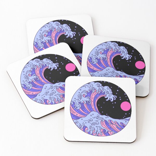 Item preview, Circular Japanese Wave Omni Sexual. Omnisexual Pride designed and sold by Subtle Pride Shop.