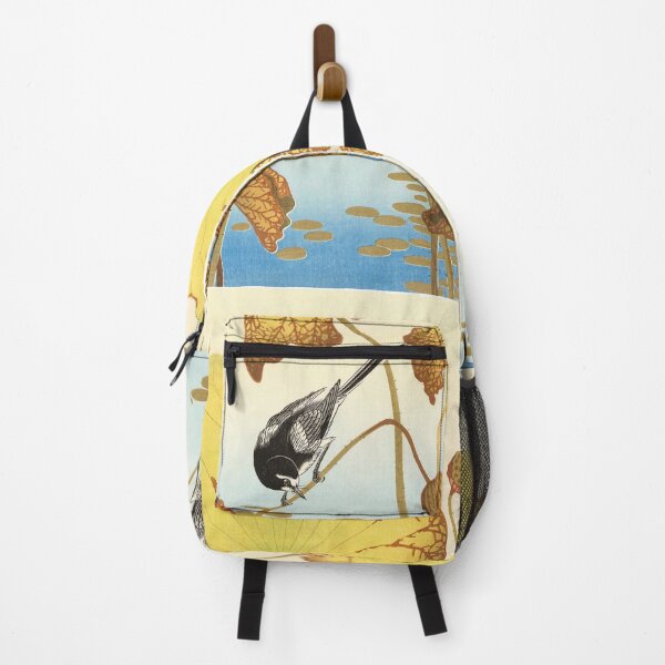 Item preview, Japanese vintage art. Ohara Koson Japanese wagtail on lotus plant. Japanese vintage art designed and sold by el-padre.