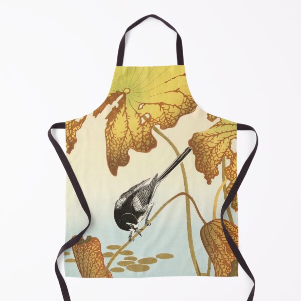 Item preview, Japanese vintage art. Ohara Koson Japanese wagtail on lotus plant. Japanese vintage art designed and sold by el-padre.