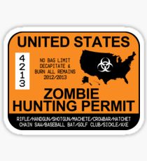 Zombie Hunting Permit 2012/2013 Sticker