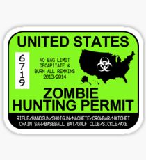 Zombie Hunting Permit 2013/2014 Sticker