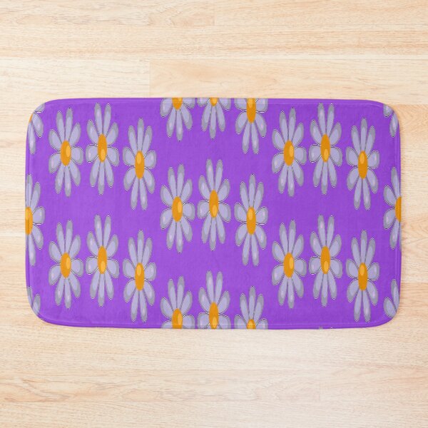 Item preview, Blue flowers on purple designed and sold by tetibright.