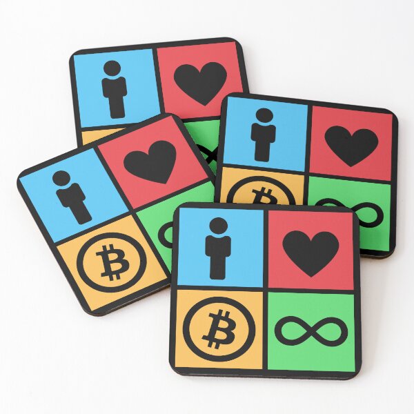Item preview, I love bitcoin forever, Colorful Squares designed and sold by yashik.