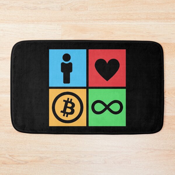 Item preview, I love bitcoin forever, Colorful Squares designed and sold by yashik.