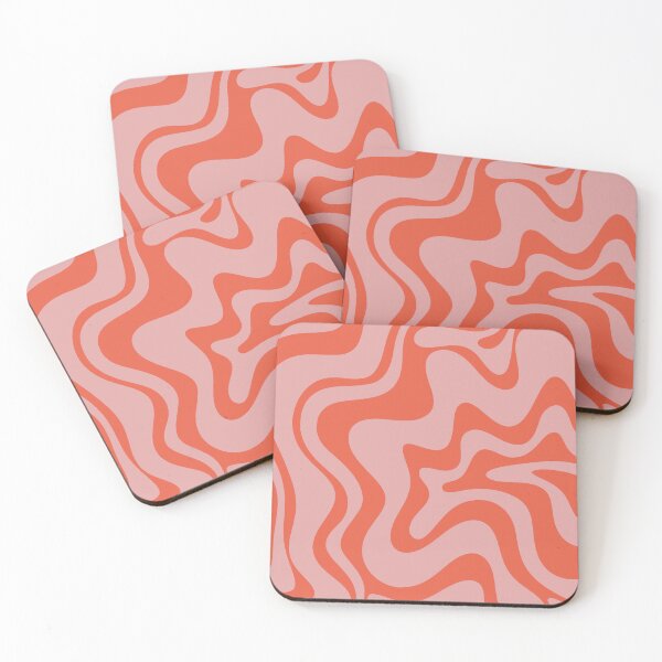 Item preview, Retro Liquid Swirl Abstract Pattern Pink Orange Red  designed and sold by kierkegaard.