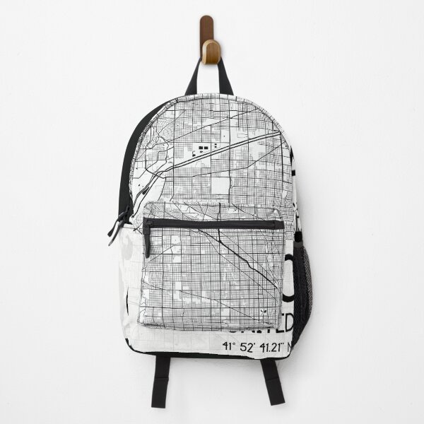 Item preview, CHICAGO ILLINOIS MAP MONOCHROME WHITE designed and sold by lukas69graphic.