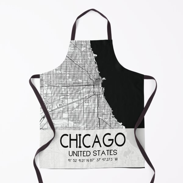 Artikelvorschau, CHICAGO ILLINOIS KARTE EINWARZWEISS entworfen und verkauft von lukas69graphic.