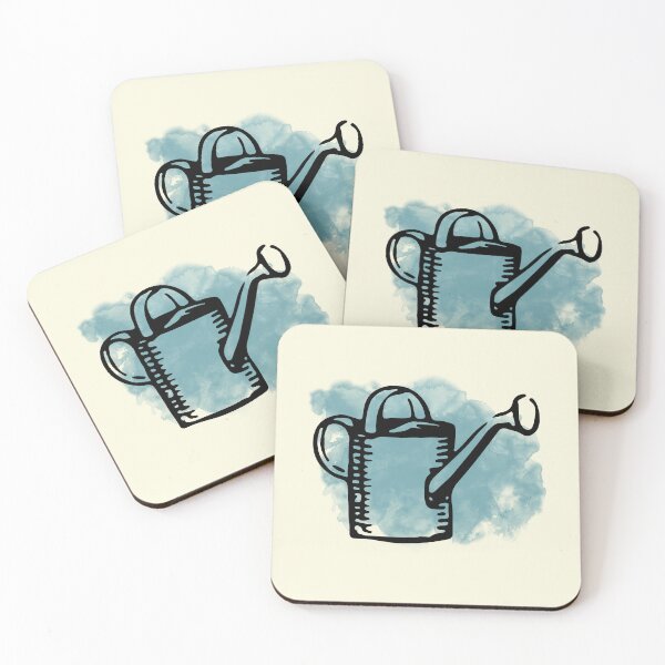 Item preview, Ilustración de jardinería de regadera vintage, acuarela gris designed and sold by Vintustration.