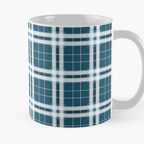 Tartan in blau und weiß Kaffeebecher