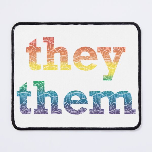 Item preview, Rainbow They Them Waves designed and sold by JustGottaDraw.
