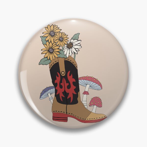 Item preview, Floral Cowboy Boot And Growing Mushrooom designed and sold by bolimj.