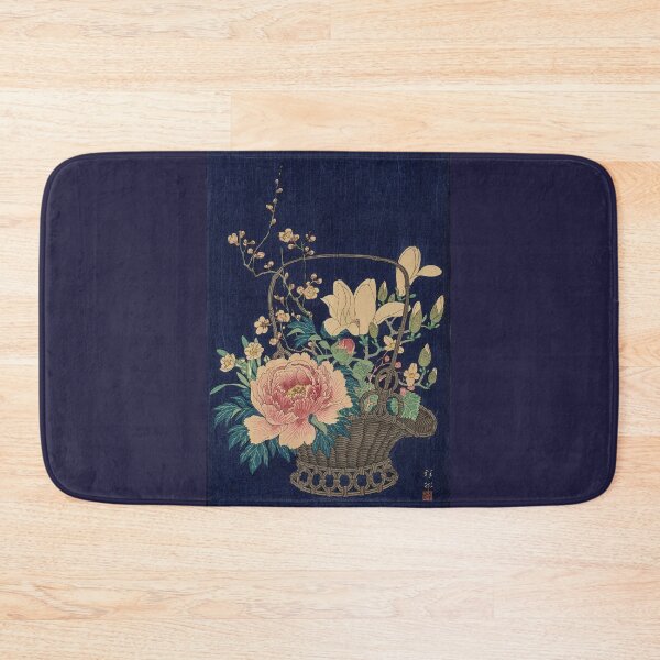 Item preview, Japanese Chrysanthemums Flower Art by Ohara Koson. Bamboo flower basket. Japanese Vintage Print Reproduction. designed and sold by el-padre.
