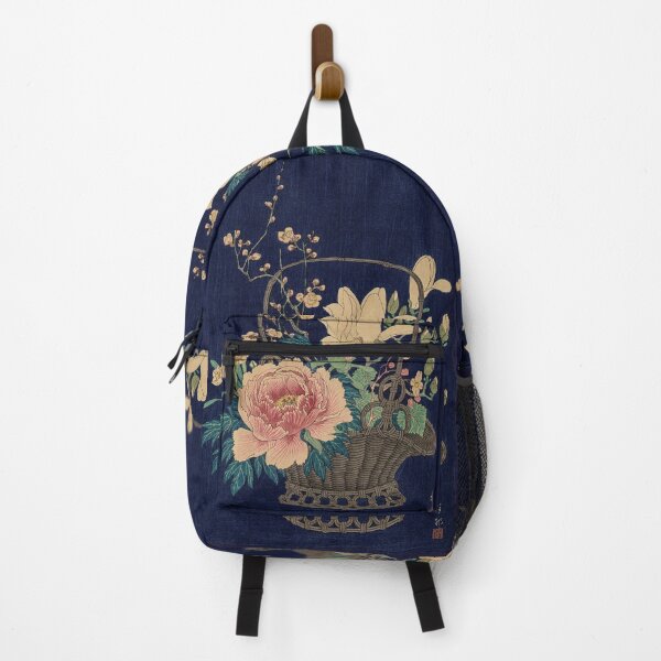 Item preview, Japanese Chrysanthemums Flower Art by Ohara Koson. Bamboo flower basket. Japanese Vintage Print Reproduction. designed and sold by el-padre.