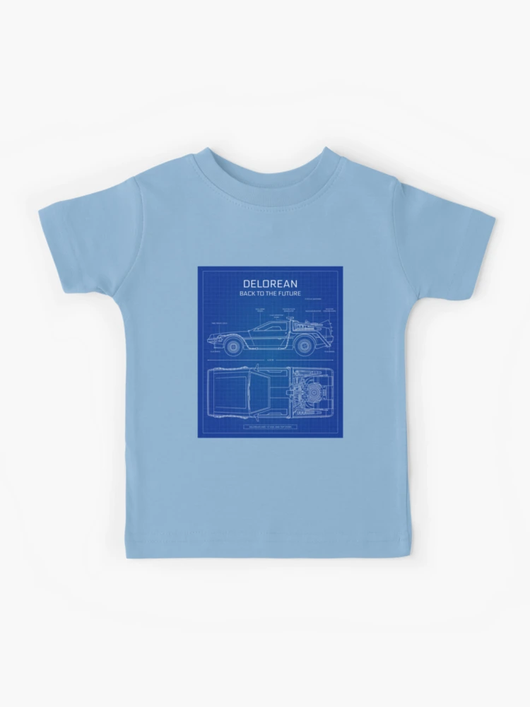 Kids Back To The Future - Delorean Blueprint T-Shirt Kids Back To The Future - Delorean Blueprint T-Shirt