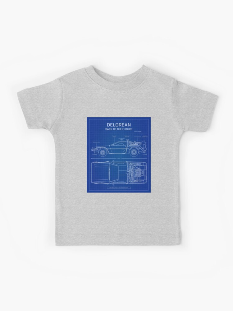 Kids Back To The Future - Delorean Blueprint T-Shirt Kids Back To The Future - Delorean Blueprint T-Shirt