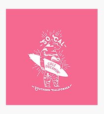 SoCal Cali Dreamin' Pink Bear Shirt // Southern California Shirt // SoCal Surfer Shirt // Surfer Bear Shirt // California Adventure // California Adventurer Photographic Print