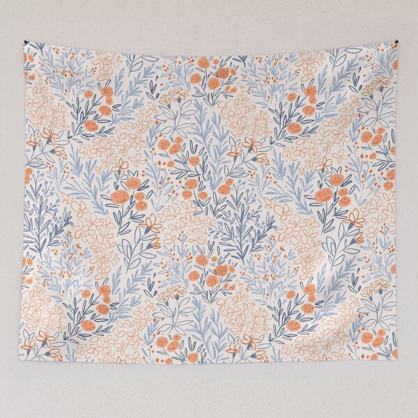 Item preview, Hand-drawn sketched floral pattern designed and sold by Alenka Karabanova.