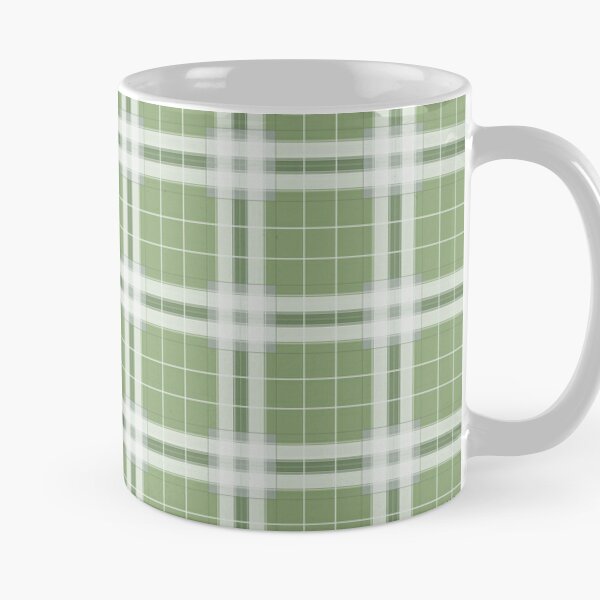 Tartan in Pastell Grün und weiß Kaffeebecher