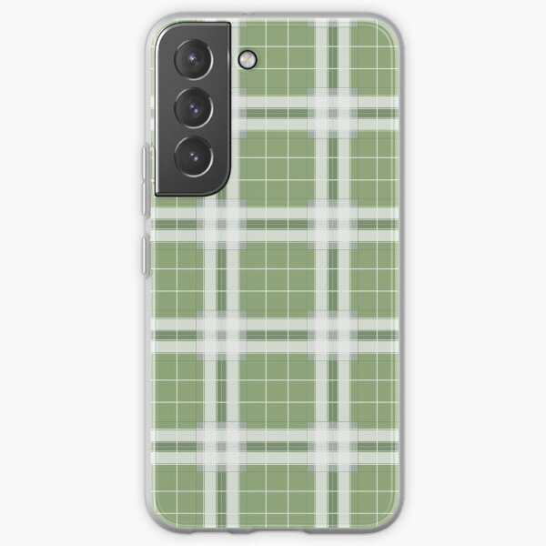 Tartan in Pastell Grün und weiß Samsung Galaxy Flexible Hülle