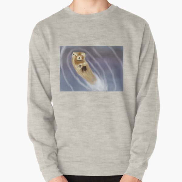 Otter Swimming Pullover Sweatshirt