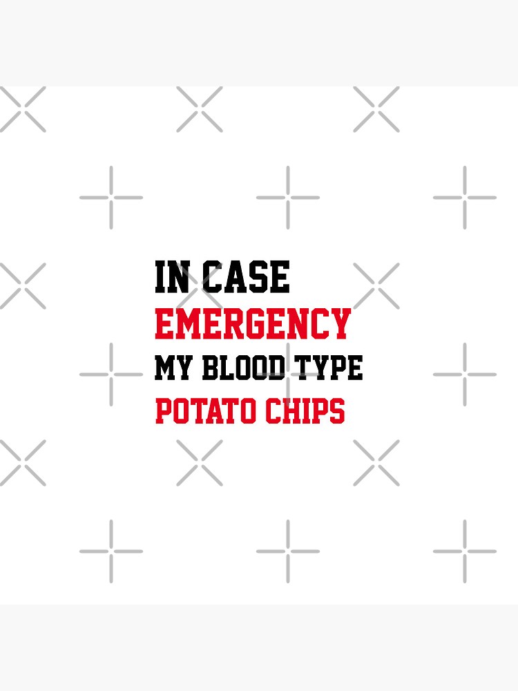 Discover My Blood Type Potato Chips Pin Button