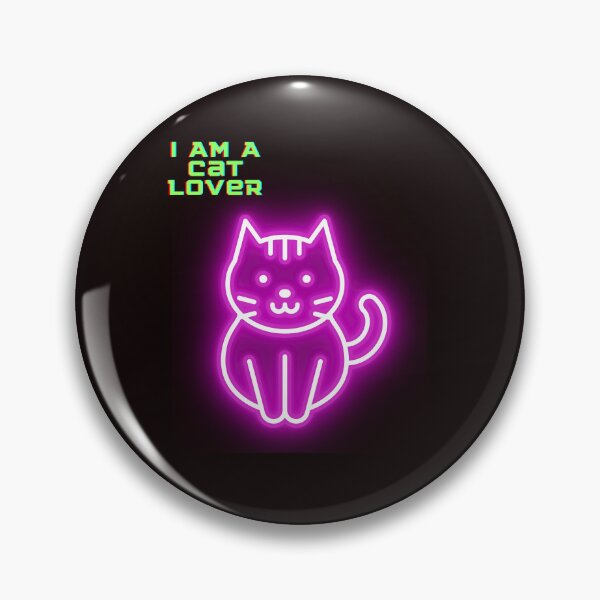 Aperçu de l'œuvre I Am A Cat Lover Neon T-Shirt Gift For Animal, Cat, and Feline Lovers créée et vendue par AverageJoesBBQ.
