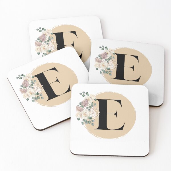 Item preview, letter e floral designed and sold by LU NA.