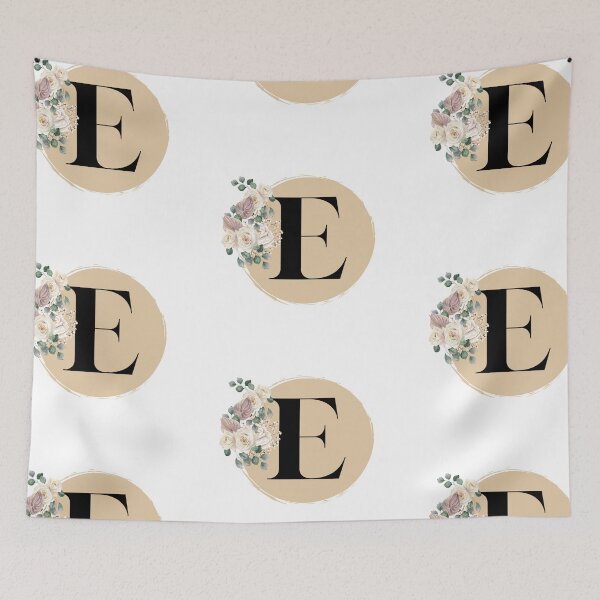 Item preview, letter e floral designed and sold by LU NA.
