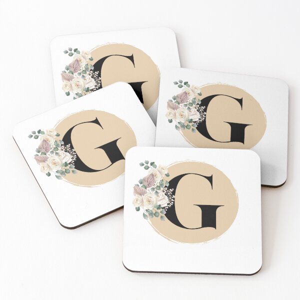 Item preview, letra g florales designed and sold by LU NA.