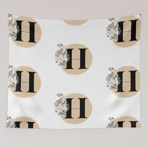 Item preview, letter h floral designed and sold by LU NA.