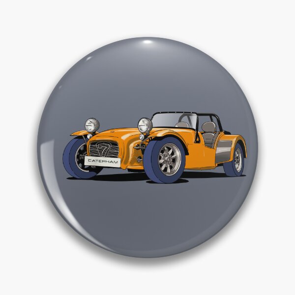 Artikelvorschau, Caterham Seven sports car in bright orange entworfen und verkauft von Webazoot Industries - Car Art.