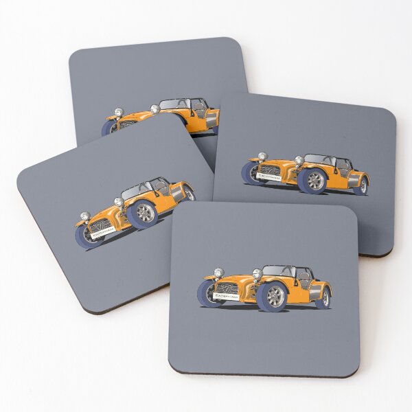 Item preview, Caterham Seven sports car in bright orange designed and sold by Webazoot Industries - Car Art.