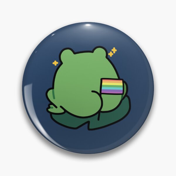 Item preview, lgbt thicc froggo butt   designed and sold by YanaKnitShop.