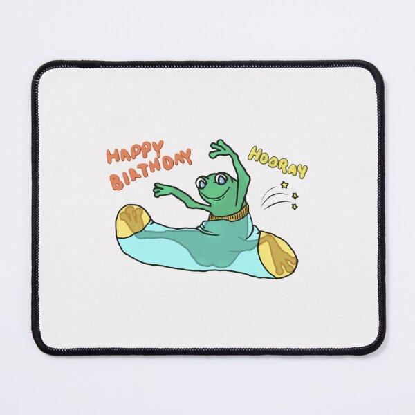 Item preview, Happy Birthday From Pleasant Frog In A Sock - Funny Happy Birthday Hooray designed and sold by YanaKnitShop.