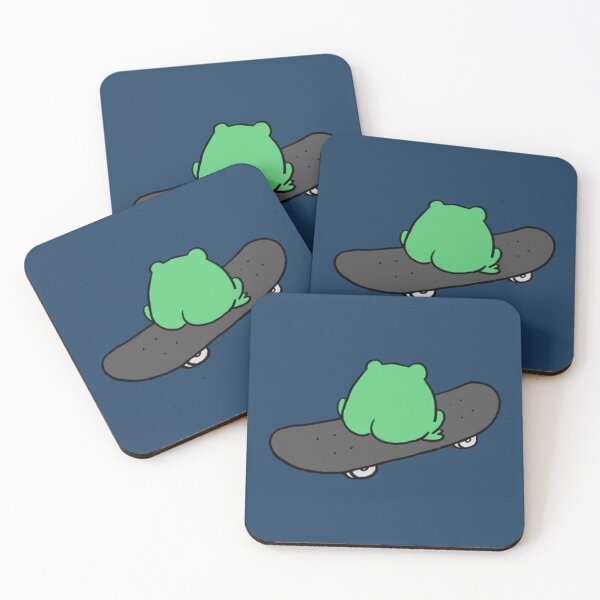 Item preview, Frog On Skateboard Back View   designed and sold by YanaKnitShop.