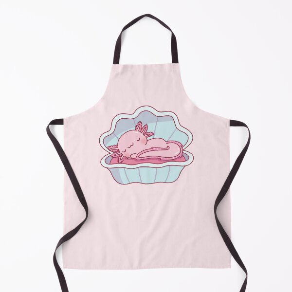 Item preview, Cute Axolotl Sleeping In A Clamshell designed and sold by rustydoodle.