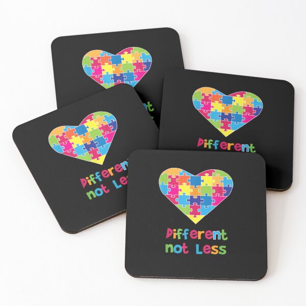 Item preview, Different Not Less - Autism Awareness Heart Puzzle designed and sold by Cansellerma.