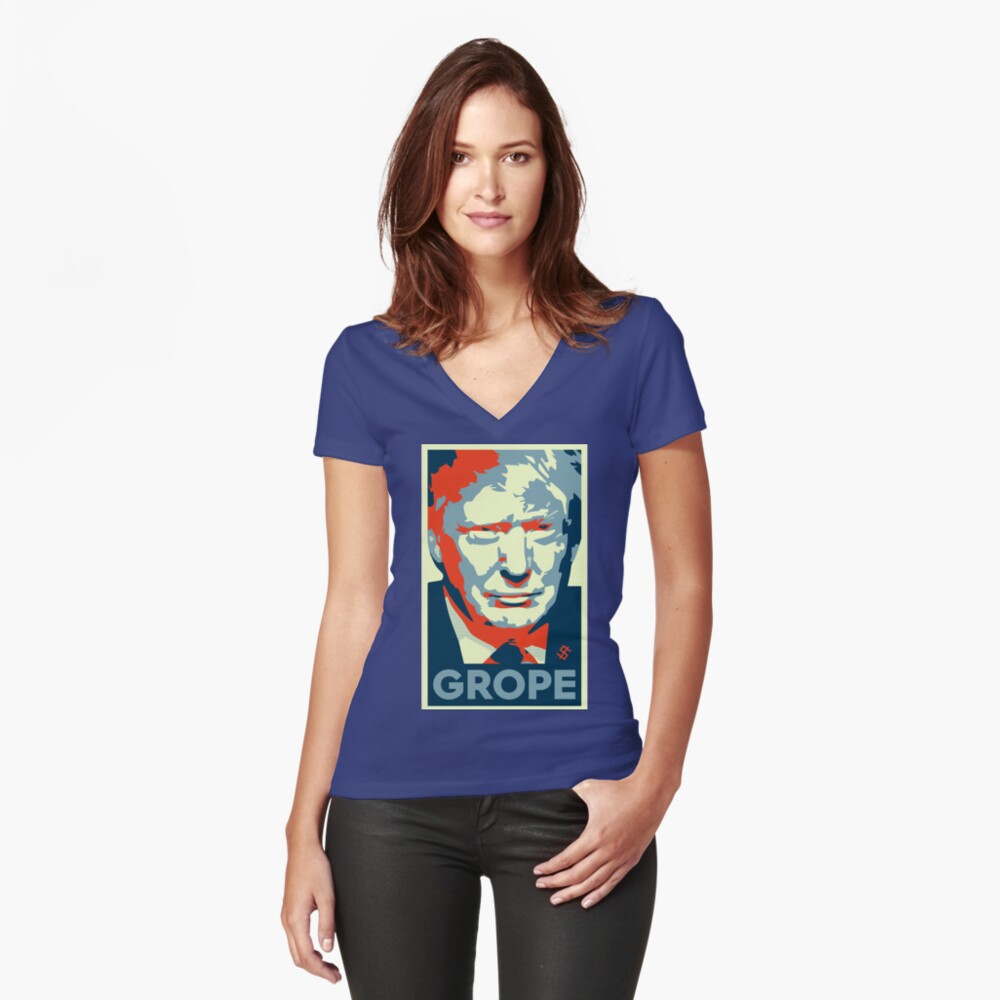 Item preview, Fitted V-Neck T-Shirt designed and sold by realpatriots.
