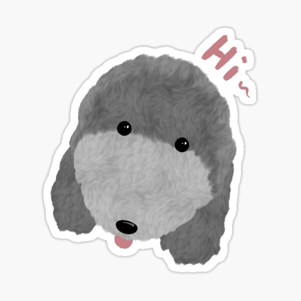 "Cute Puppy Saying Hi" Sticker by Paixxing Redbubble