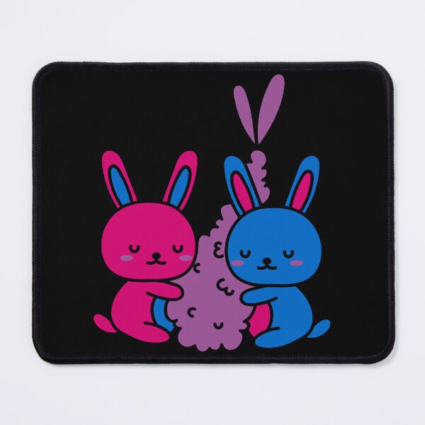 Item preview, Kawaii Bi Bunnies and Shrimp. Bisexual Pride designed and sold by Subtle Pride Shop.