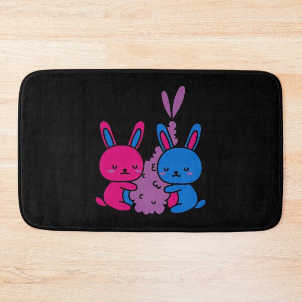 Item preview, Kawaii Bi Bunnies and Shrimp. Bisexual Pride designed and sold by Subtle Pride Shop.