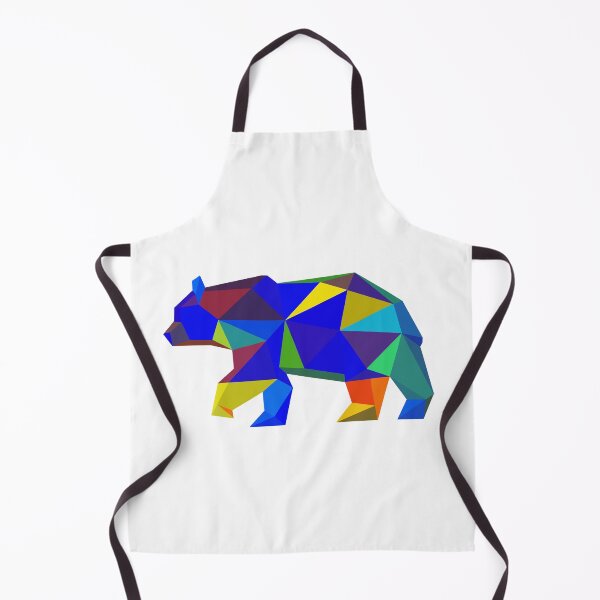 Aperçu de l'œuvre Ours géométrique bleu et jaune créée et vendue par doodle-mittens.
