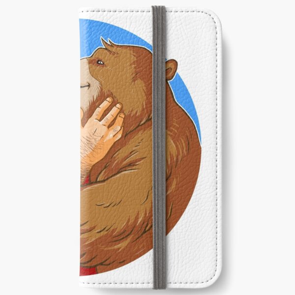 BEAR KISS - COLOURED iPhone Wallet